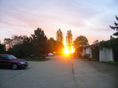 Sunrise at the Auberge du Relais Fleuri, Avallon.